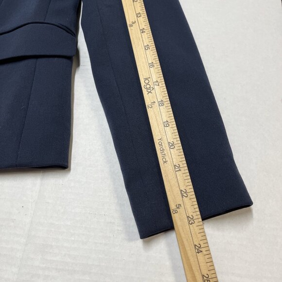 J Crew Mercantile Blazer Womens 2 Navy Schoolboy Gold Buttons Old Money Preppy - Picture 7 of 9